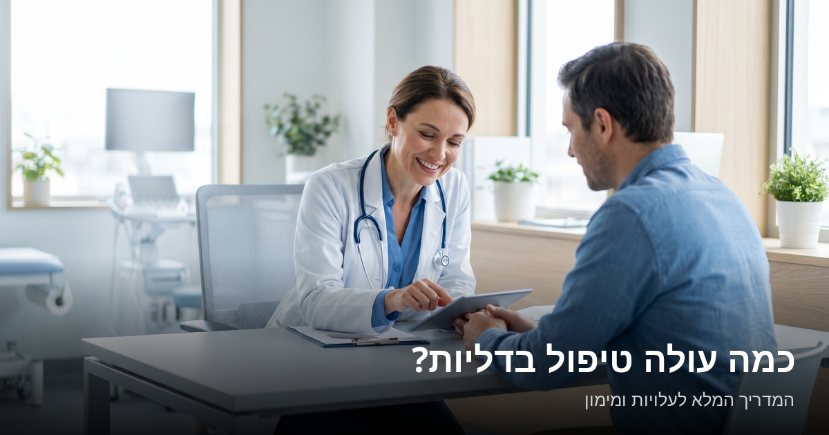 Read more about the article כמה עולה טיפול בדליות בישראל? המדריך המלא לעלויות ומימון